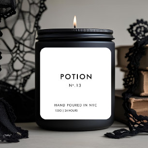 Potion No. 13 Minimalistische kaars Label Custom