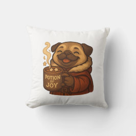 Potion of Joy Pug Pillow | Cute Cozy Christmas Dog Kussen