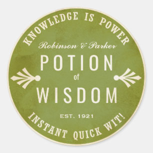 Potion van Wisdom groene Halloween sticker