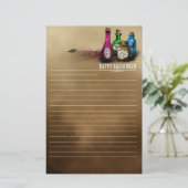 Potions de sorcières bouteilles papeterie (Debout devant)