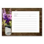 Potje Delpheniums Rustiek Recept Kaart (Voorkant)