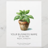 Potkruiden waterverf service prijslijst flyer (Achterkant)