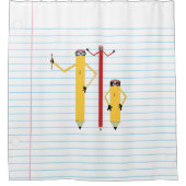 Potloden Douchegordijn (Voorkant)