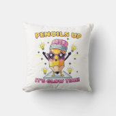 Potloden omhoog Het is gloeitijd Kussen (Voorkant)