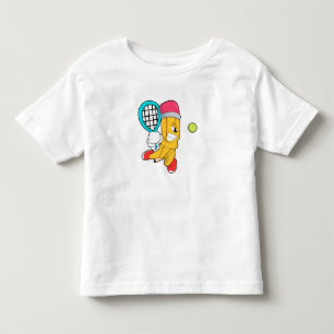 Potlood bij tennis met tennisracket kinder shirts