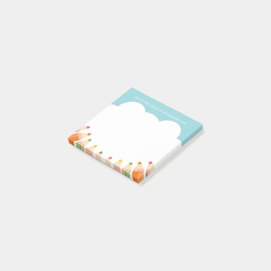 Potlood Cloud to Post-it Notes (Schuin)