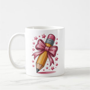 Potlood Coquette Strik Leraar Waardering School Koffiemok