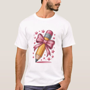 Potlood Coquette Strik Leraar Waardering School T-shirt