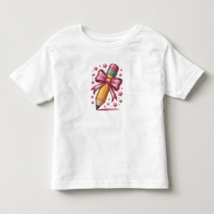 Potlood Coquette Strik Leraren Waardering School Kinder Shirts