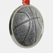 Potlood Effect Basketball Metalen Ornament (Rechts)