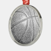 Potlood Effect Basketball Metalen Ornament (Links)