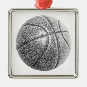 Potlood Effect Basketball Metalen Ornament