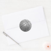Potlood Effect Basketball Ronde Sticker (Envelop)
