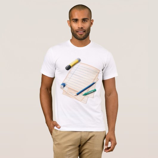 Potlood en papier Mannen T-shirt (Voorkant volledig)