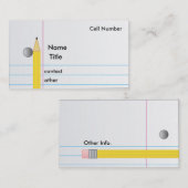 Potlood en papier visitekaartje (Voorkant / Achterkant)