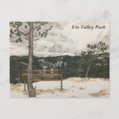 Potlood en pen Colorado Mountain Landschap Feestdagenkaart (Voorkant)