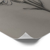 potlood getekend madeliefje poster (Hoek)