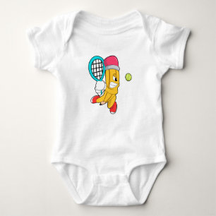 Potlood in Tennis met Tennis racket Romper