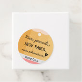 Potlood Leraar School Ronde gunst Tags Bedankjes Labels (In situ)