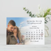 Potlood Ons In Bewaar de Datum Augustus 2024 Kalen Kaart (Staand voorkant)