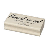 potlood ons in elegante bruiloft bewaar de datum 	rubberstempel (Stempel)