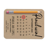 Potlood ons in kalender karton Sla de datum op Magneet (Horizontaal)