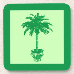 Potlood Palm Tree - smaragd en lichtgroen Onderzetter