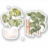 Potlood Plant - Green Home Sticker (Voorkant)
