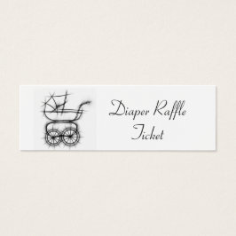Potlood schets Unisex, kinderluier Raffle Ticket Mini Visitekaartjes