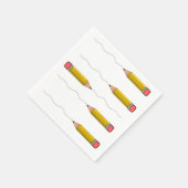 Potlood scrabble op wit servet (Hoek)