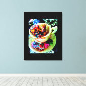 Potlood Shave Flowers Canvas Afdruk (Insitu (Houten vloer))