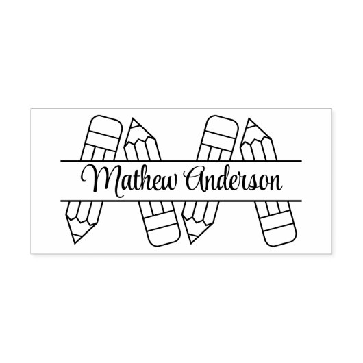 Potlood Terug naar school Rubberstempel (Afrduk)