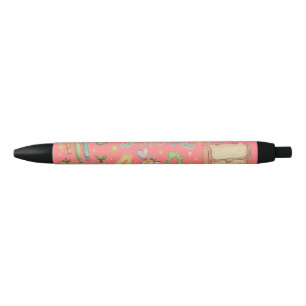 Potlood voor kinderen met leuk ontwerp van schoolg zwarte inkt pen