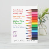 Potlood voor kunstwerken kaart (Staand voorkant)