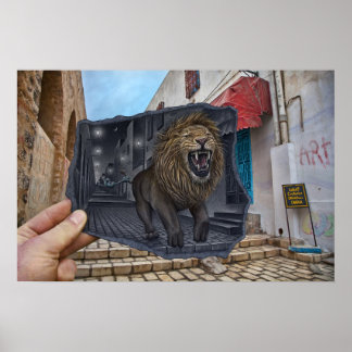 Potlood Vs Camera - Mighty Lion Poster
