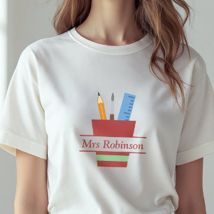 Potloodhouder Monogram Docent Bedankt Gift Tri-Blend Shirt