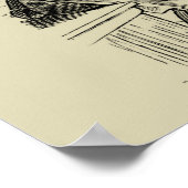 Potloodschets van twee Mannen Spelpoel Poster (Hoek)