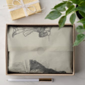 Potloodschets van twee Mannen Spelpoel Tissuepapier (Geschenk)