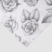 Potloodtekeningen van Rozen op witte ontkoppeling Tissuepapier (Detail)