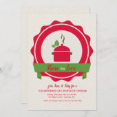 Potluck Dinner Invitation Kaart (Voorkant / Achterkant)