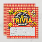 Potluck et Trivia invitation de nuit par chance (Devant / Derrière)