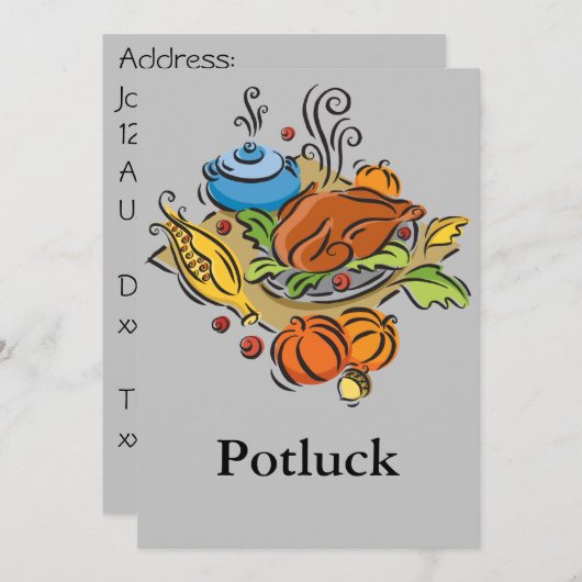 Potluck Kaart (Voorkant / Achterkant)