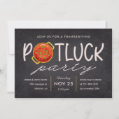 Potluck Party Thanksgiving Potluck Invitation (Devant)