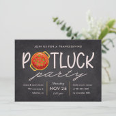 Potluck Party Thanksgiving Potluck Invitation (Debout devant)