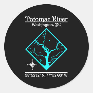 Potomac River Washington DC Ronde Sticker