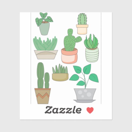 Potplanten Sticker (Vel)