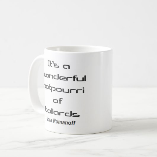 potpourri-bolders koffiemok (Voorkant links)