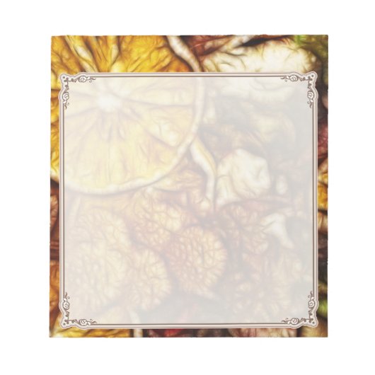 Potpourri Sinaasappels Fractal Notitieblok (Voorkant)