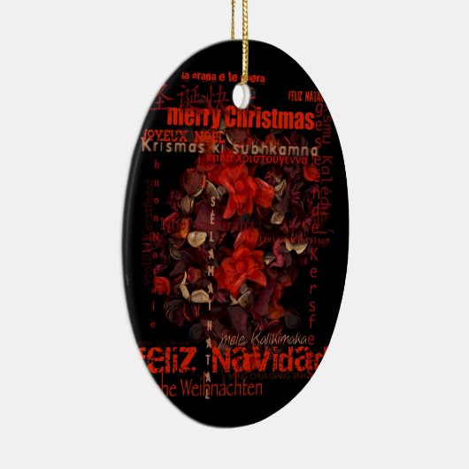 Potpourri World Kerstmis Navidad Message Ornament (Rechts)