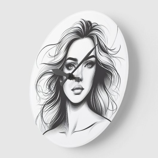 Potrait Design Belle horloge (Angle)